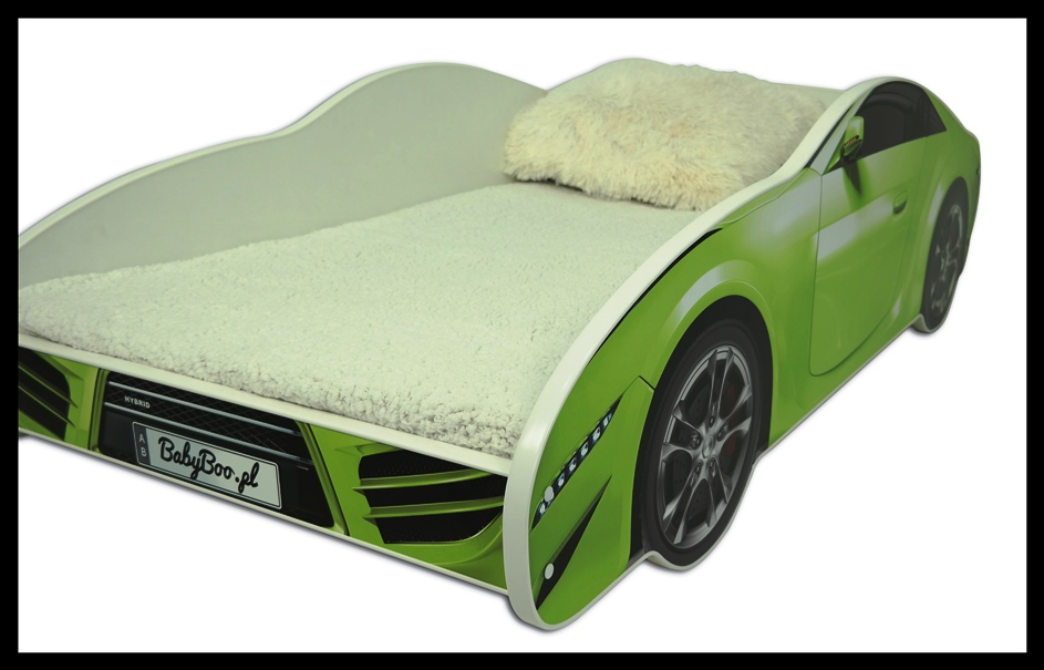 łóżko łóżeczko dla chłopczyka dziecka zielone auto