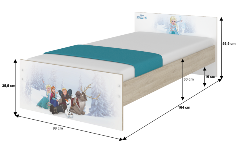 łóżko dla dziewczynki dziecka frozen kraina lodu elza elsa olaf
